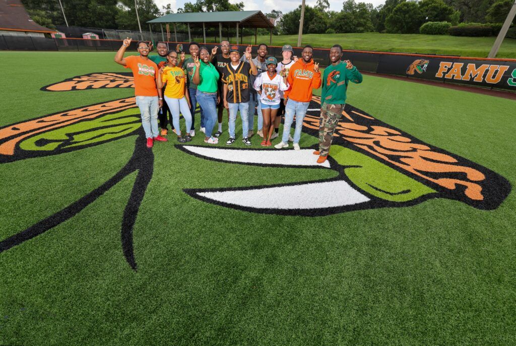 Florida A&M students hanging out on campus on June 13, 2022.